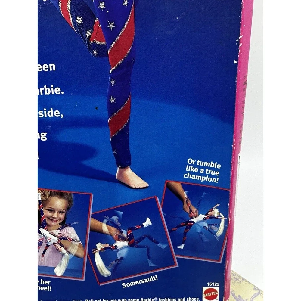 Vintage 1996 Olympic Gymnast Barbie Doll Atlanta Games NIB Mattel 15123 Complete